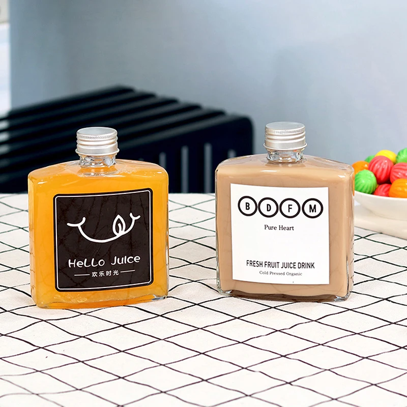 Plastic Milk Tea Bottle Storage Bottles Jars Flower Tea Beverage Bottle Flower Juice Filter Cold Brewing 1Pc