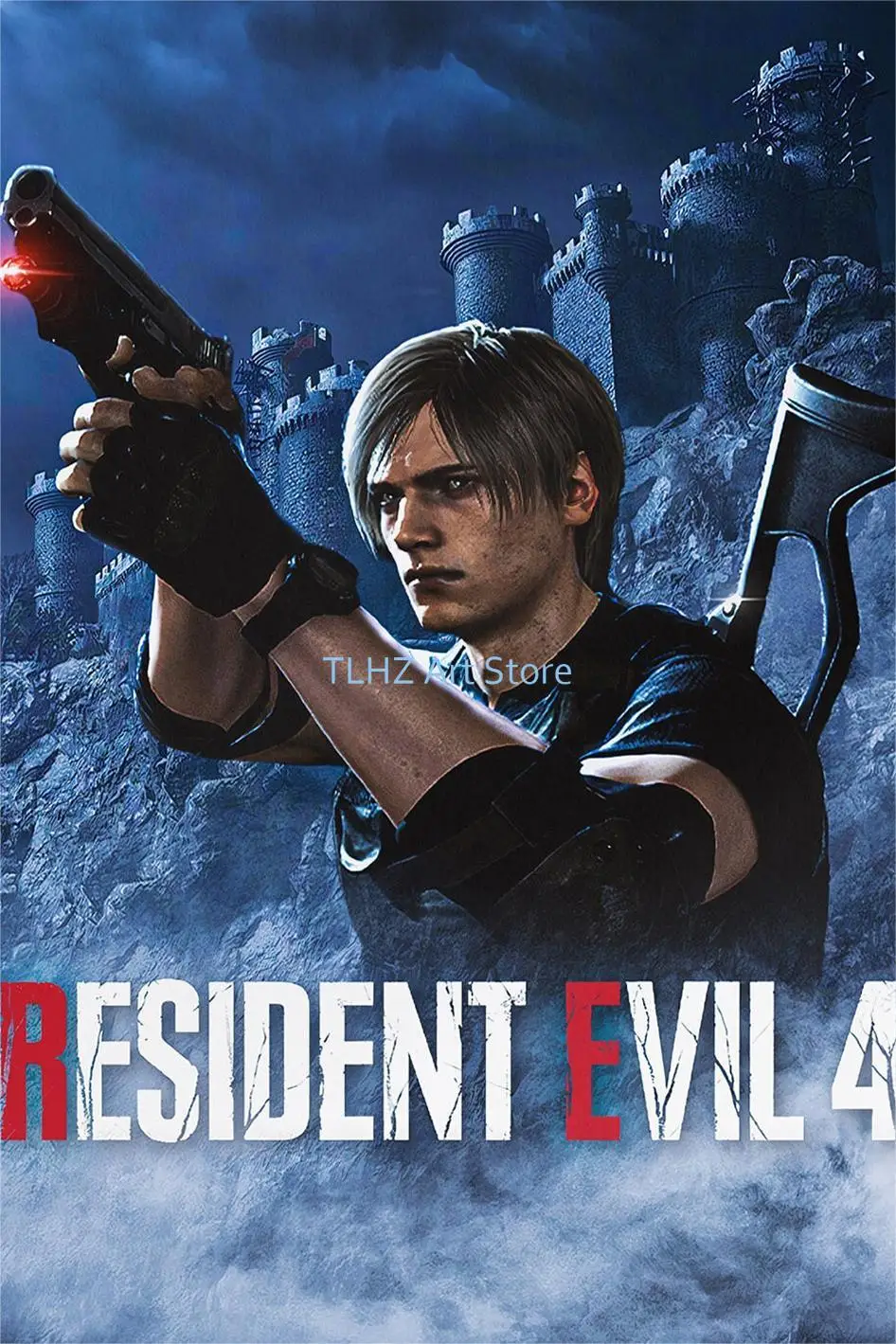 thumbnail image 1 of Pósteres y grabados del videojuego retro de moda R-Resident Leon Kennedy Evil, impresión en lienzo, arte de pared, imagen para decoración de sala de estar, regalo, 1 of 5