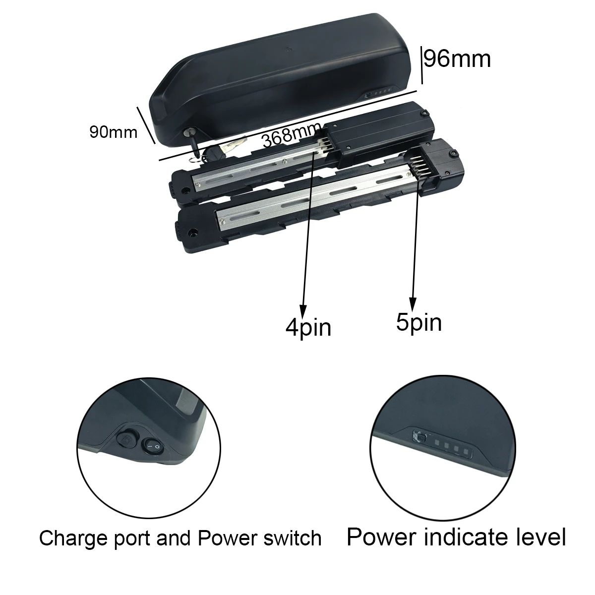 

Customized Jumbo Shark Ebike Battery 36V 48V 12.8Ah 13Ah 14Ah 15Ah 17.5Ah for 250W 350W 500W Bafang Akku EMTB Replacement