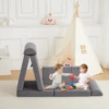 25D Sponge Modular Kids Play Couch for Playroom Kids Modular Couch, Convertible Foam Couch Kids Play Set for Creative Play 6