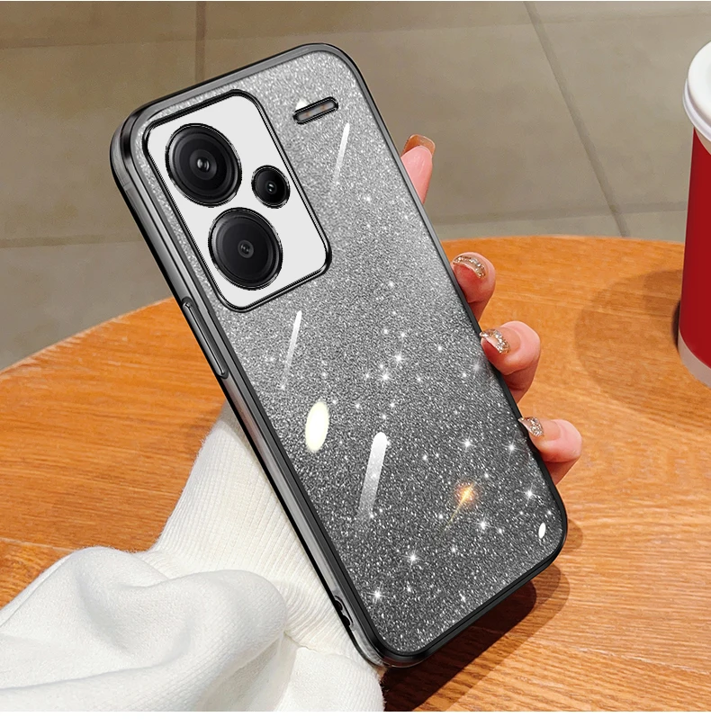 Capa de telemóvel com glitter gradiente para xiaomi redmi e mi_voghion.com