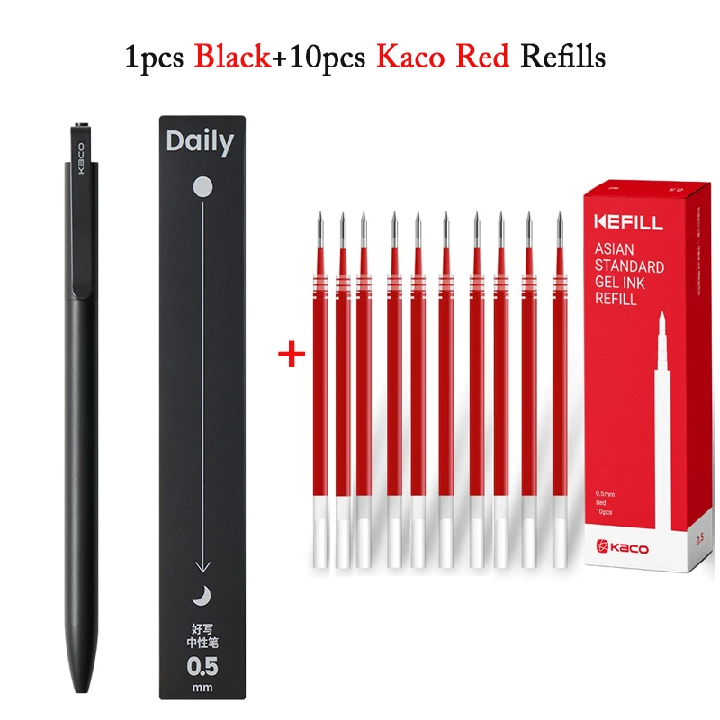 1Black 10Kaco Red