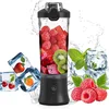 600ML portable blender personal electric juicer with lid water bottle powder fruit shaker bottle ice usb juicer cup 6