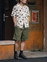 Non Stock Old Fashion Rayon Camp Shirt Retro Mens Short-Sleeve Cuban Collar Vacation Shirt 2