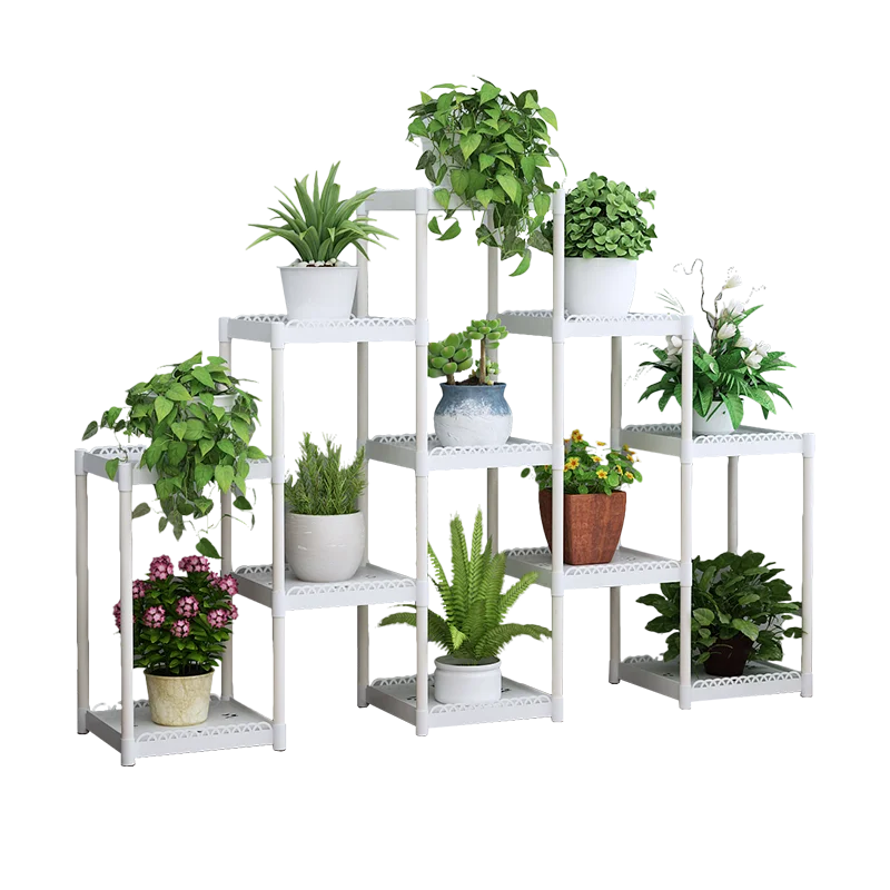 Étagère à Fleurs Multi-Distributeurs, Support Spécial d'Nikpour Terrasse de délégations, Support Multi-Pots, Support de Cadre de Fenêtre en Plastique