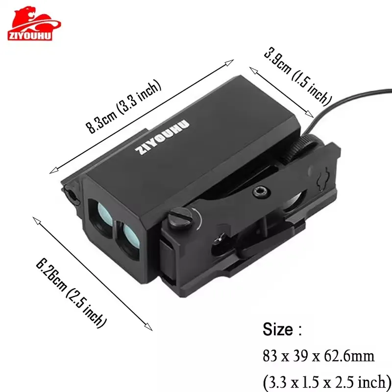 Upgrade Mini Laser Rangefinder with Red Dot for Hunting Shooting Distance Angle Speed MeasureTactical Scope Mounted Range Finder