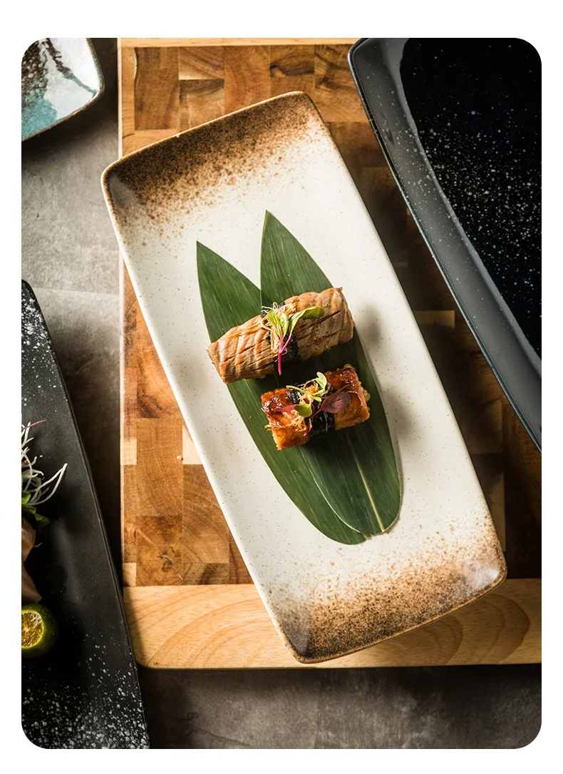 Japanese Sushi Plate Set Plates, Soy Sauce Dishes Chopsticks S