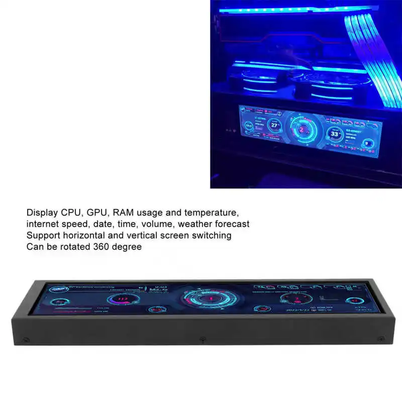8.8 ġ IPS PC CPU , 1920x480 CPU GPU SSD  µ    ũ, RPi  