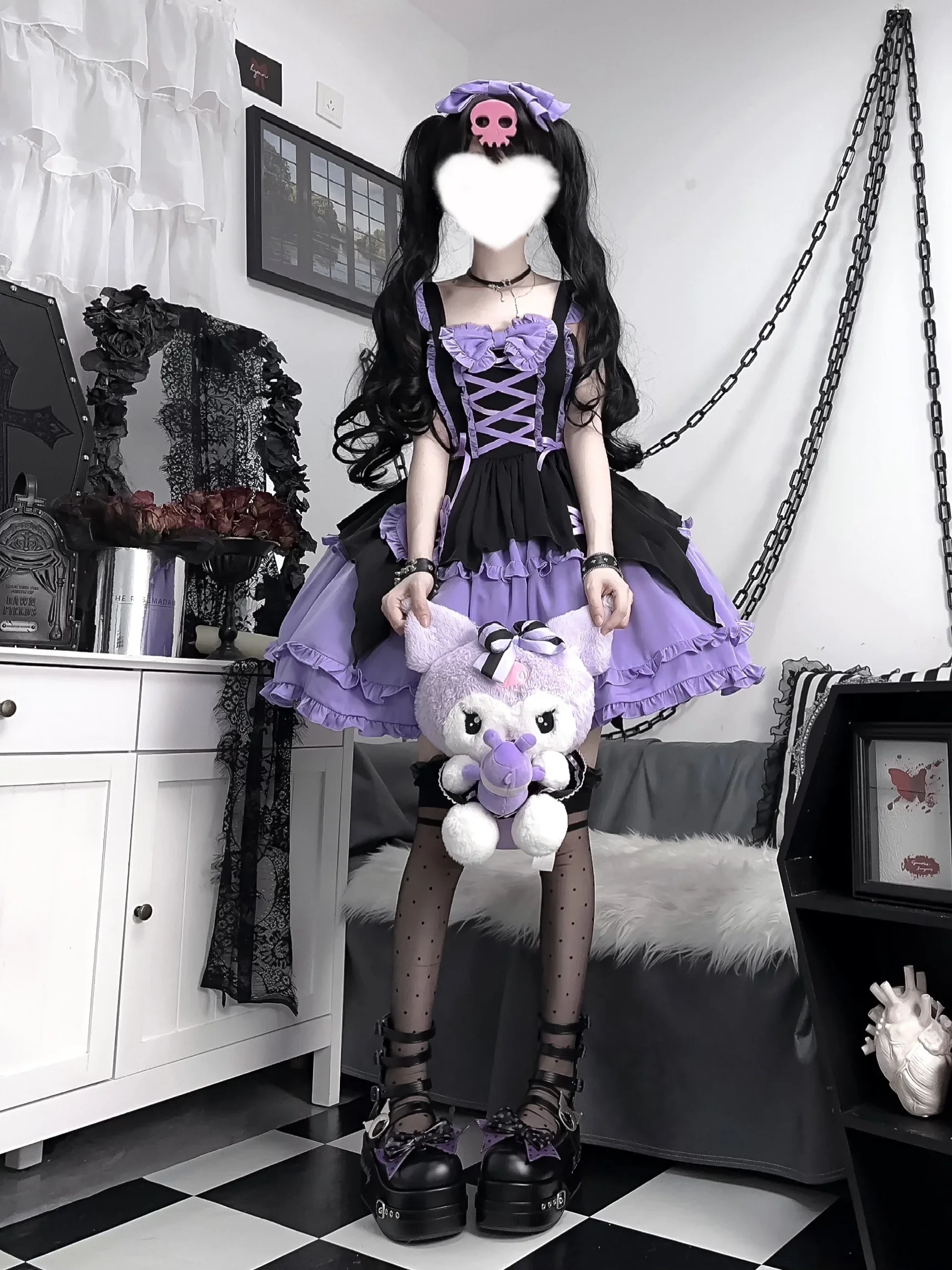 Japanese Korea Fashion Kawaii Girl Puff Short Sleeveless