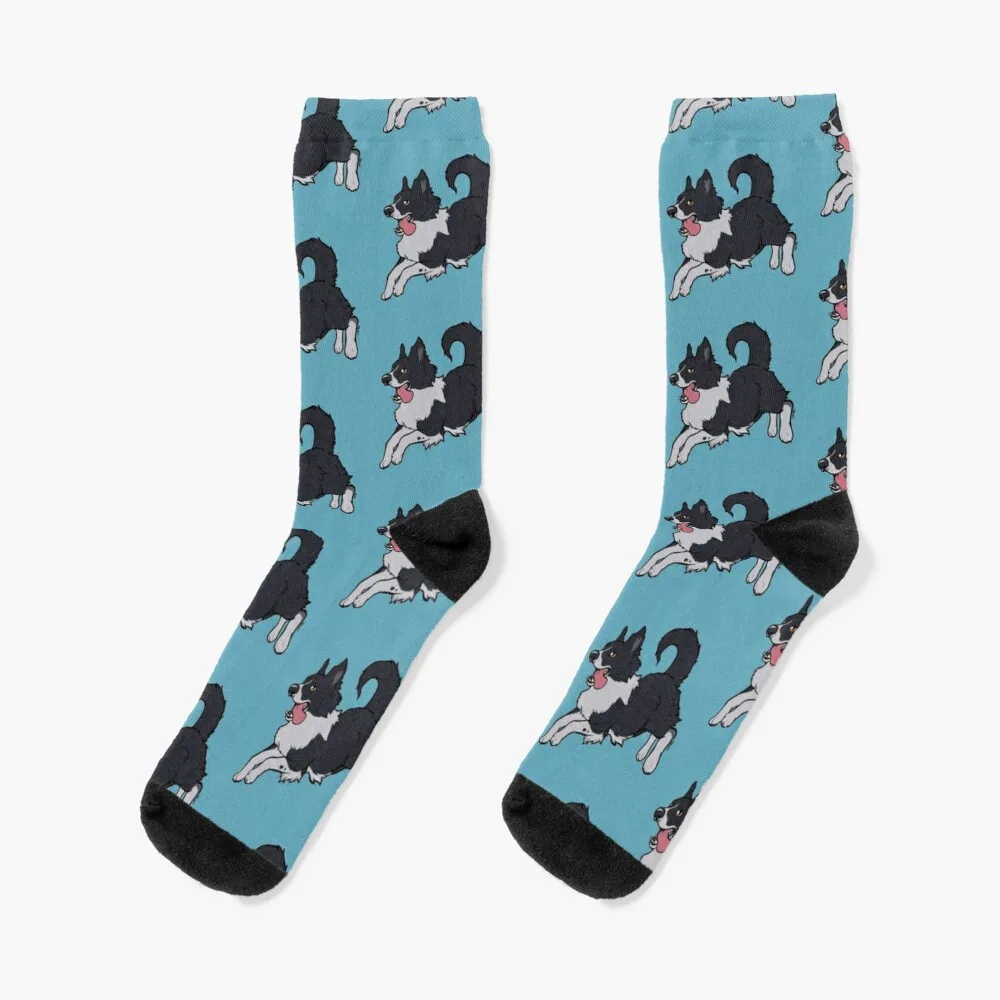 Happy as a Border Collie Socks Bamboo Socks Men Sheer Socks Men