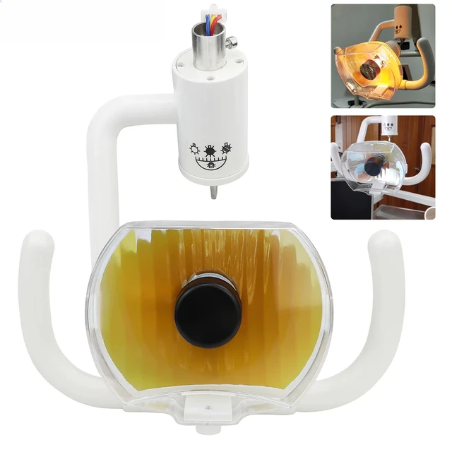 Dental Square Halogen Lamp With Manual switch For Dental Chair Equipment Teeth Whitening Oral Care Tools Dental Operation Lamp