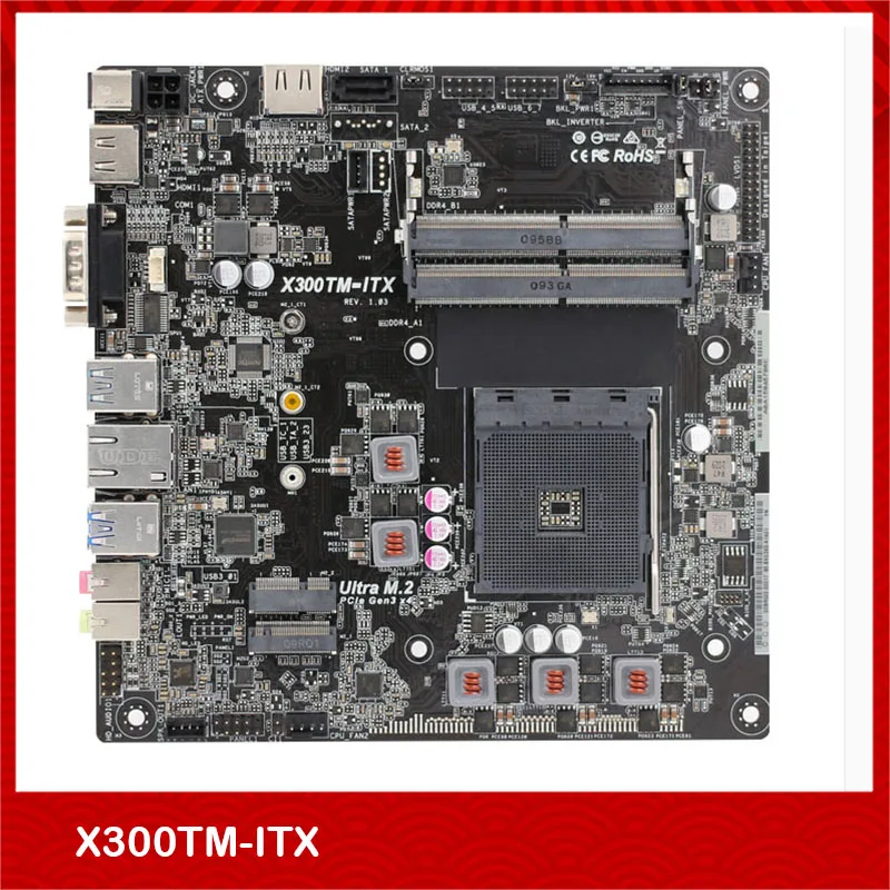 Original Desktop Motherboard ForASRock For X300TM-ITX AM4 DDR4 LGA 115X 64GB Fully Tested High Quality