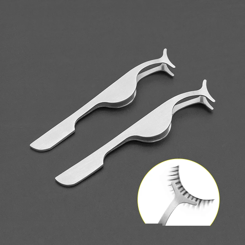 

Stainless Steel False Eyelash Assistant Curving Curved Eyelash Implant Grafting Eyelash Assistant For Eyelash Professional Light