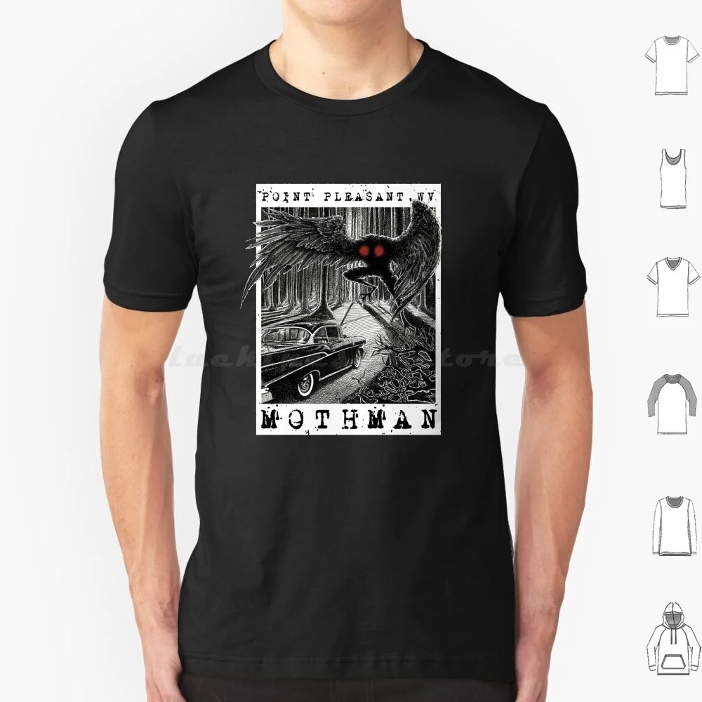 Mothman Meeting-Point Piacevole, Wv Cryptid Gift T Shirt Big Size 100% Cotone Mothman The Mothman Moth Man Mothman Meeting