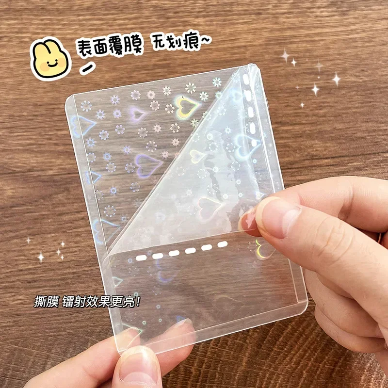 10Pcs 3inch Photocard Toploader Love Heart Star Photo Sleeves Idol Photo Cards Protective Case Clear Anti-scratch Card Holder