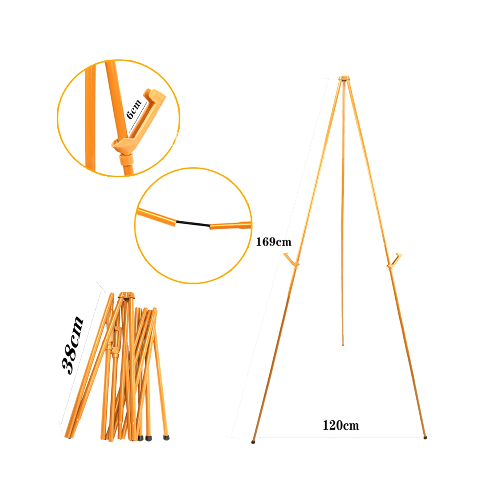 Easel Stand for Display 63'' Instant Easel, Foldable Portable Ground Easel  for Wedding Banner Poster Display Stand Metal Tripod - AliExpress