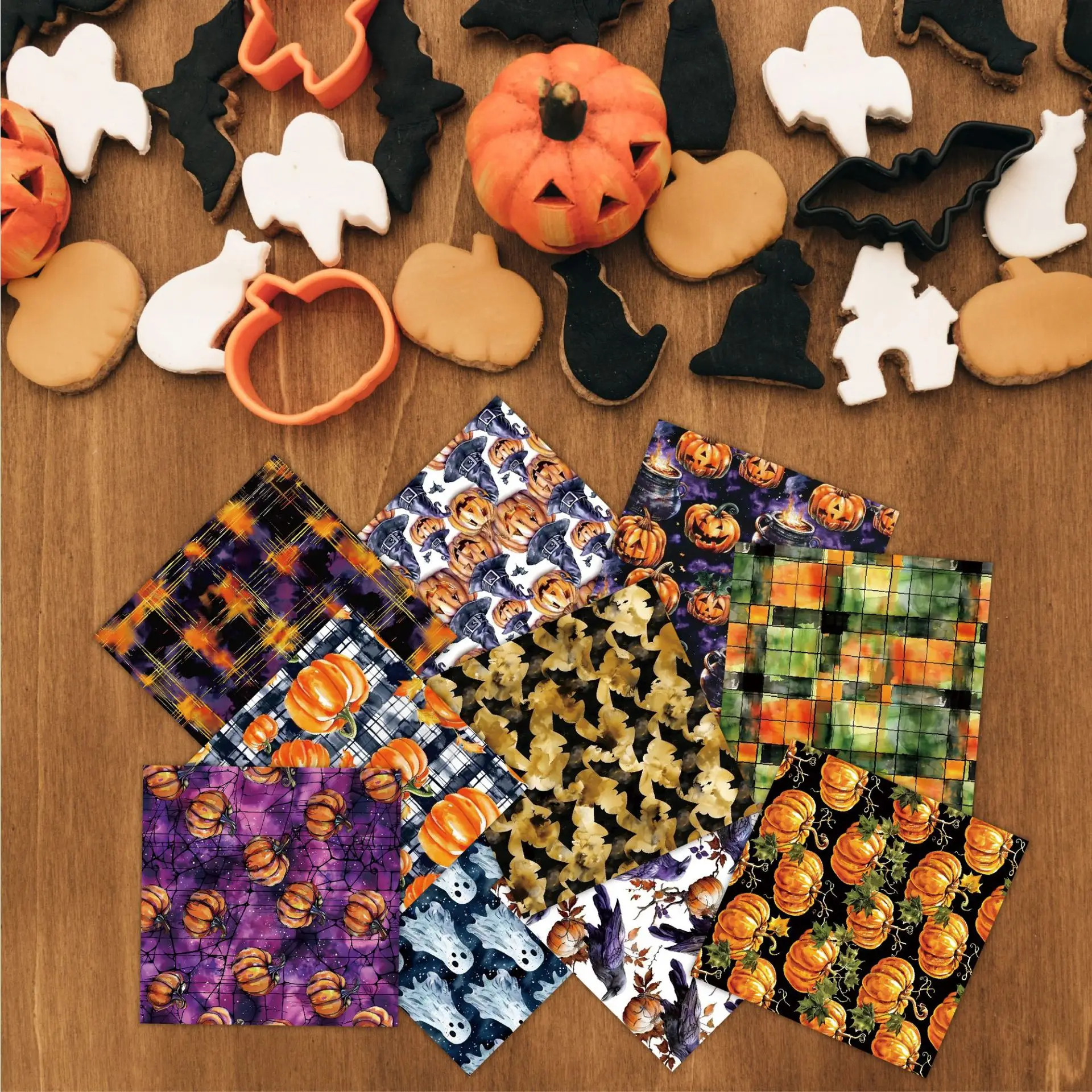 Craft Paper Scrapbooking Handbook Pumpkin Ghost Bat DIY Collage Holiday Decoration Halloween Material Paper - 4