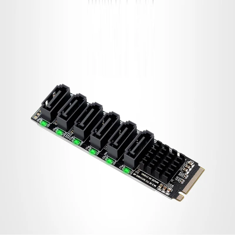 Cartão Adaptador Sata para Expansão pc Riser Iii Gbs Chassis Cabo Sata M.2 Nvme Pci-e x4 x8 X16 Pcs 3.0 6pcs - Imagem 3