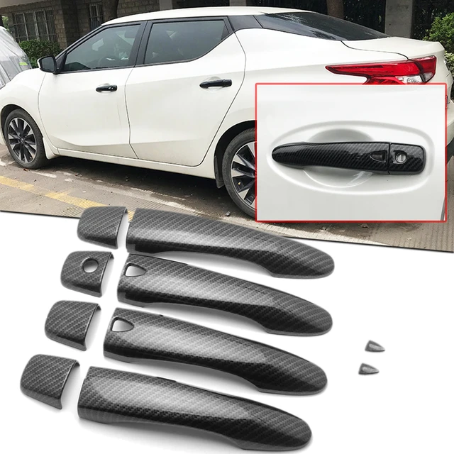 Carbon Fiber Style Exterior Door Handle Cover Molding Trims Smart Keyhole  For Nissan Maxima Sedan 2016 2017 2018 2019 2020 AliExpress