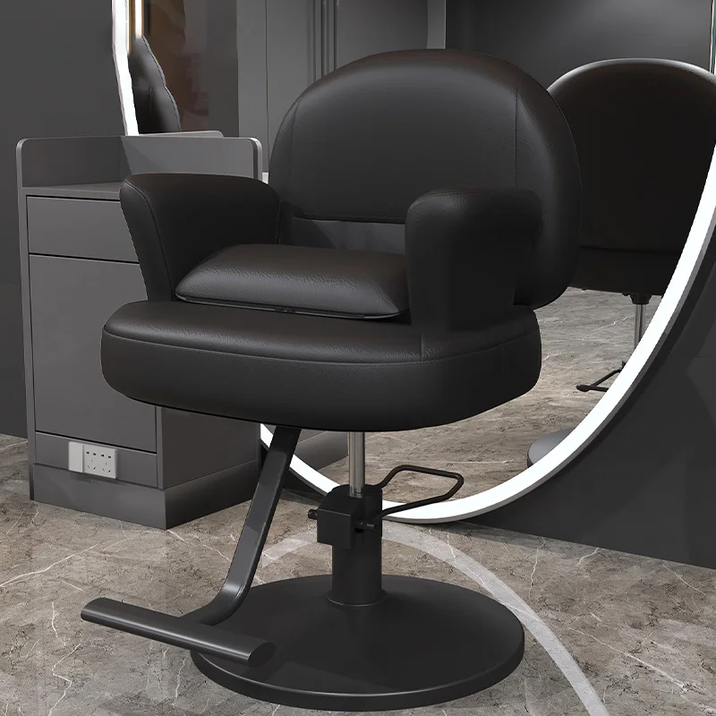 

Luxury Leather Salon Chair Barbershop Portable Swivel Hairdressing Salon Chair Hidraulic Leg Cadeira Commercial Furniture