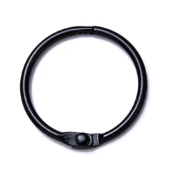 Set of 10 Colorful Metal Alloy O-Ring Keychain Jump Rings for DIY Jewelry and Crafts (Black)