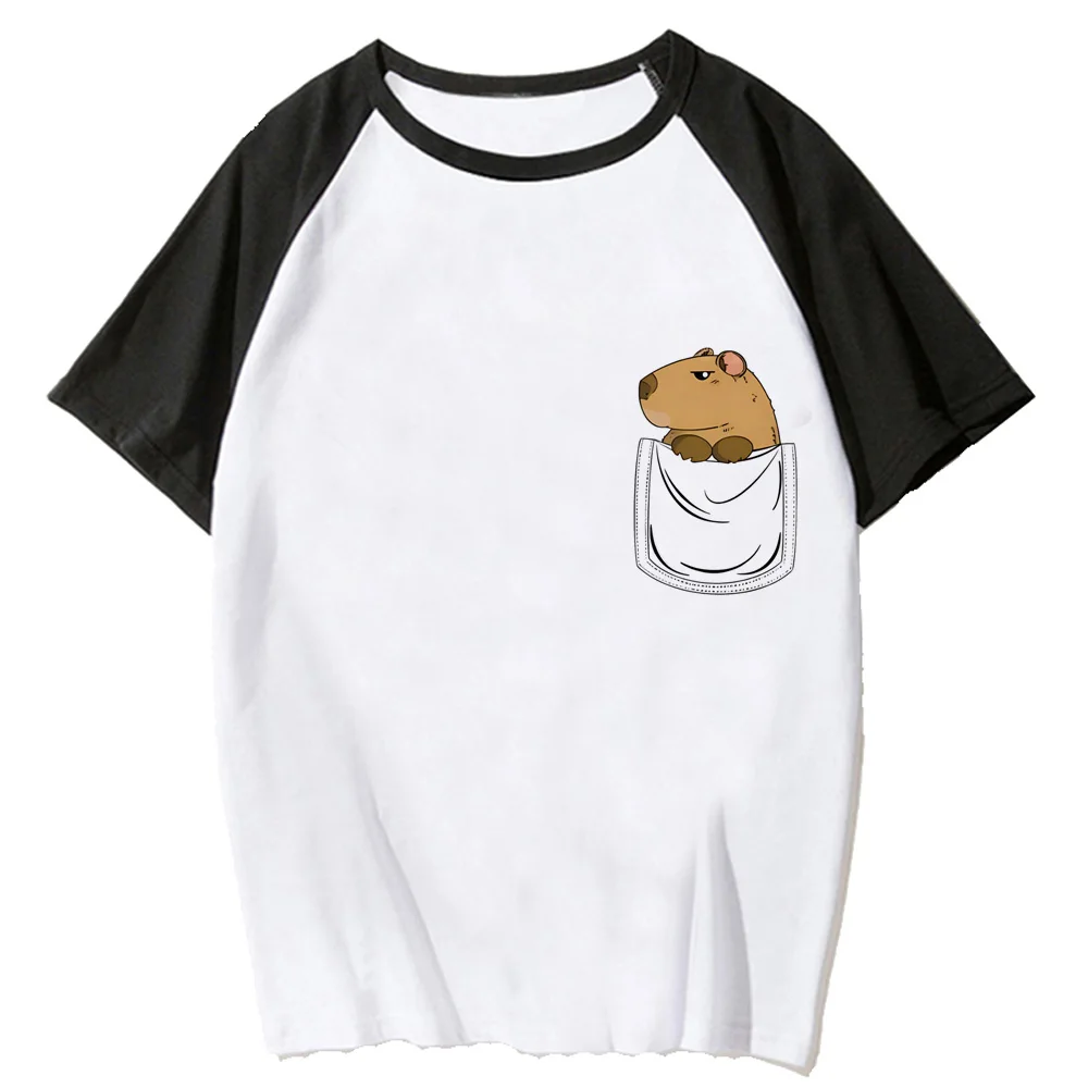 

Capybara top women manga Y2K t shirt girl anime y2k 2000s clothing