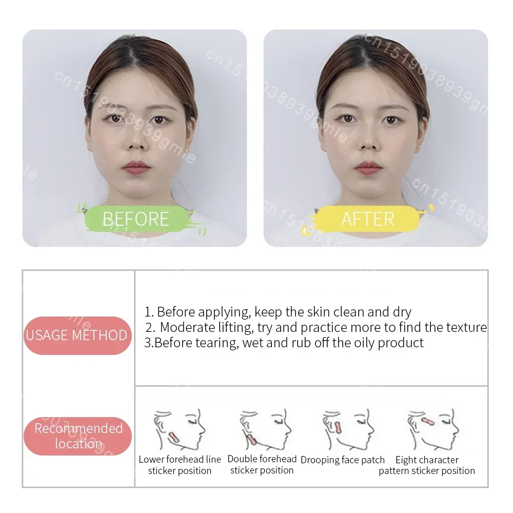 40Pcs/10Sheets V Lift Face Sticker Invisible Makeup Adhesive Lift Face Tape Slim Patch Breathable Sticker Lifting Tighten Chin