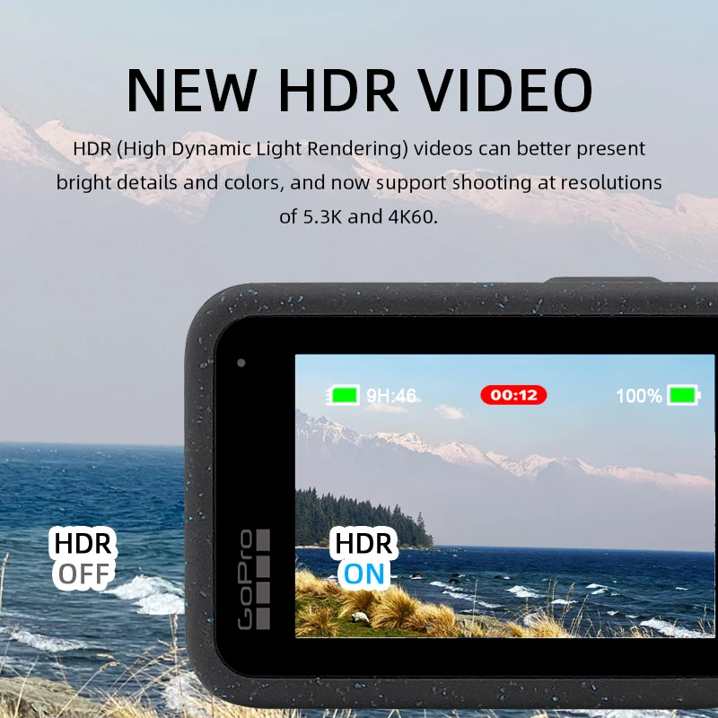 GoPro HERO12 블랙 액션 카메라 HyperSmooth6.0 5.3K60fps 비디오 27MP Go Pro12 헬멧 스포츠 카메라