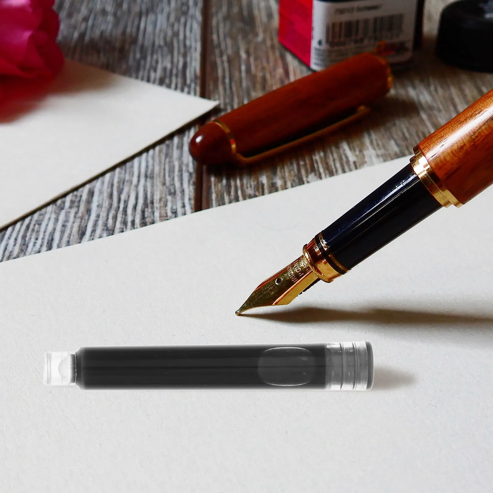 100Pcs 잉크병 만년필 지울 수있는 잉크 리필 부드러운 쓰기 사무실 학교 용품 만년필 리필 사무용품