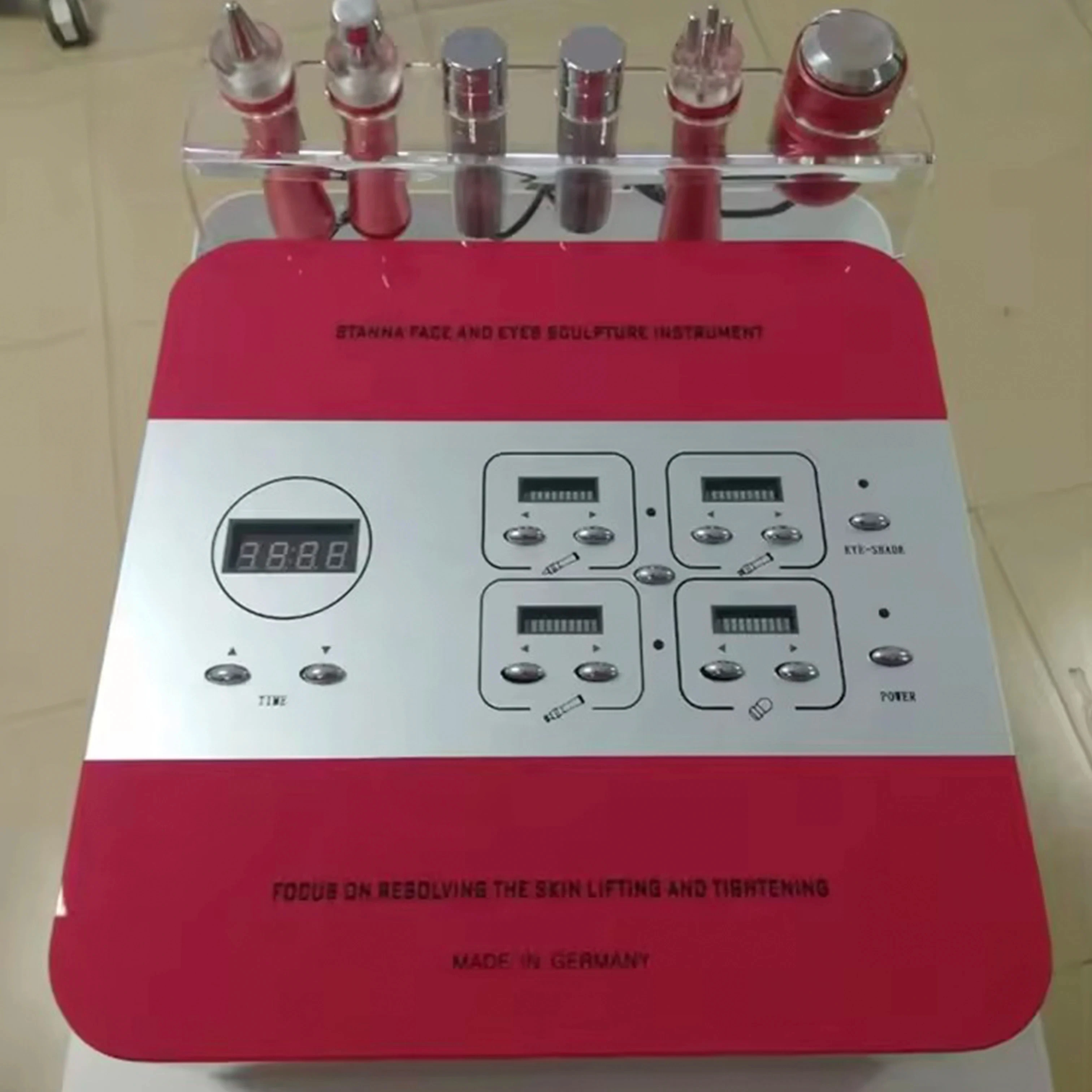 Portable Skin Care Facializer Ultrasonic Instrument Oxidizer 6 Colors Facial and Eye Retouching