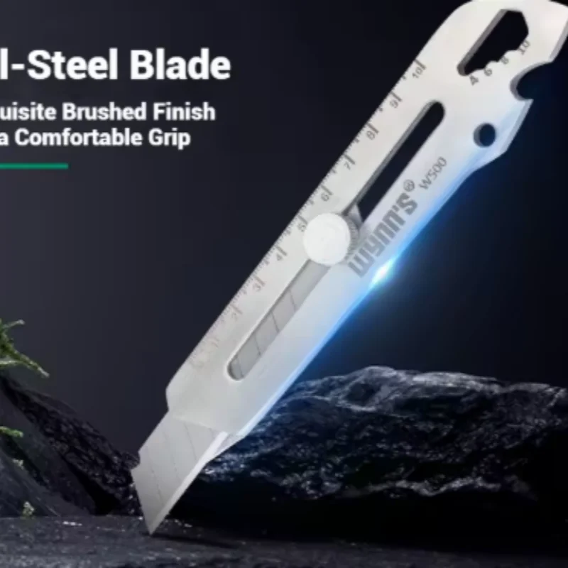 Box Cutter Utility Knife Box Cutter 6 In 1 Mutipurpose Stainless Steel Retractable Heavy Duty Waterproof Snap off Cutter Knife
