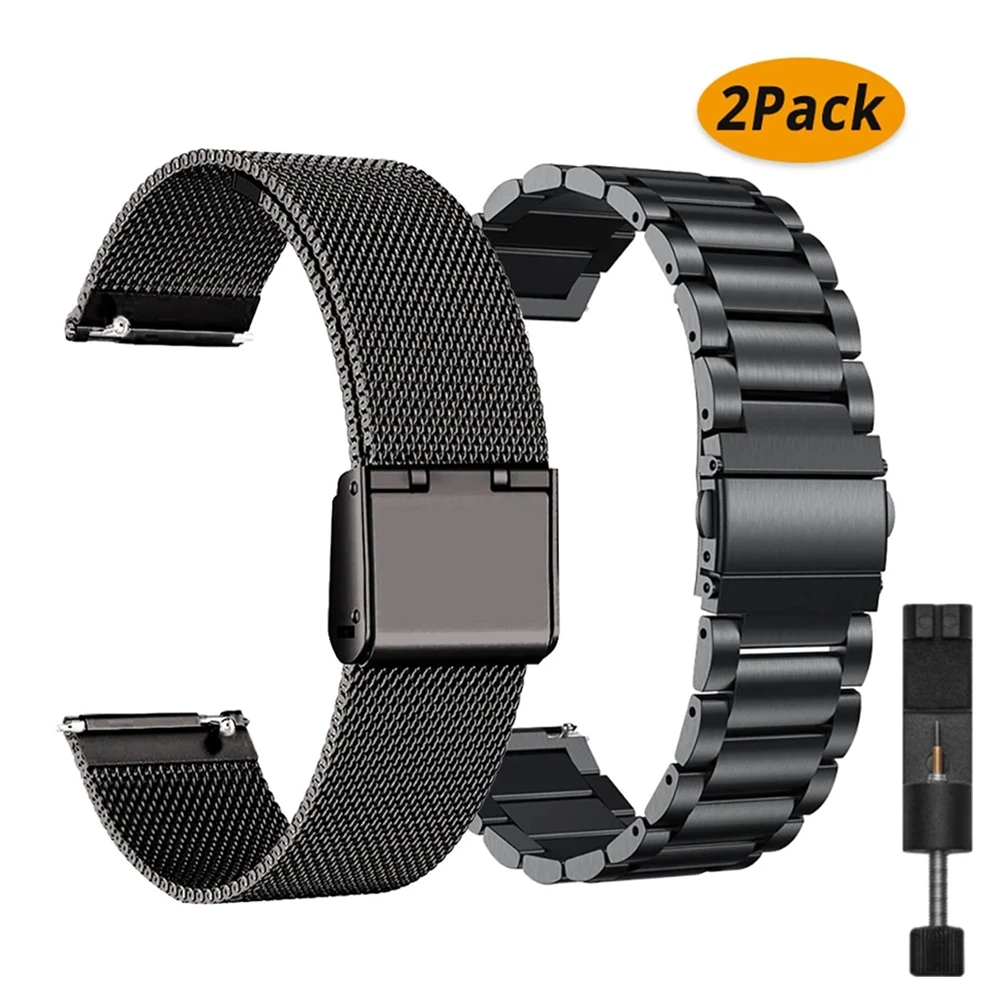 Band For Samsung Galaxy Watch4 Classic 46Mm Gear S3 Stainless Steel Mesh Correa Bracelet Galaxy Watch4 40Mm 44Mm Strap 22Mm 20Mm