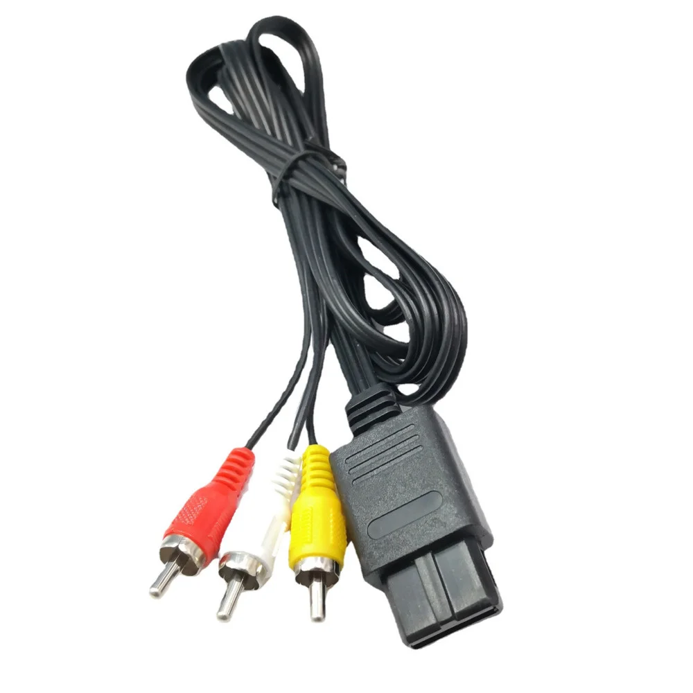 Câble Audio/vidéo pour Nintendo 64, 1.8M, 20 pièces, câble AV vers RCA