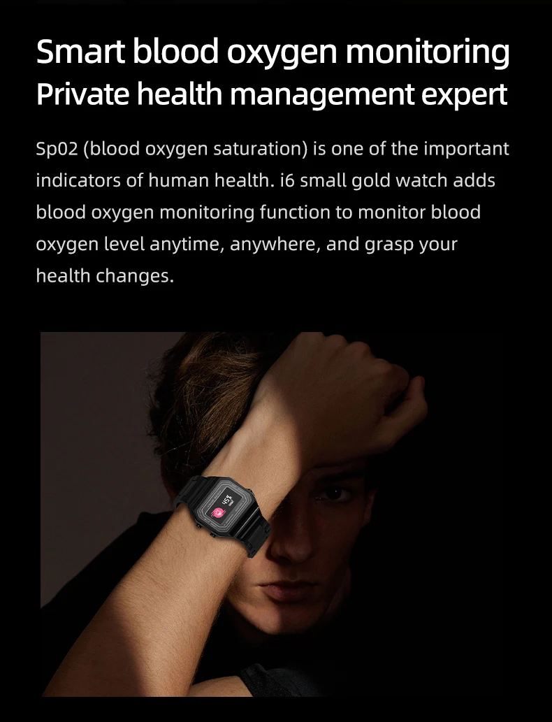 NEW Smart Watch Men i6 Always-on Display Message Notification Fitness Tracker Sleep Monitor Smart Watch for Android IOS Phone