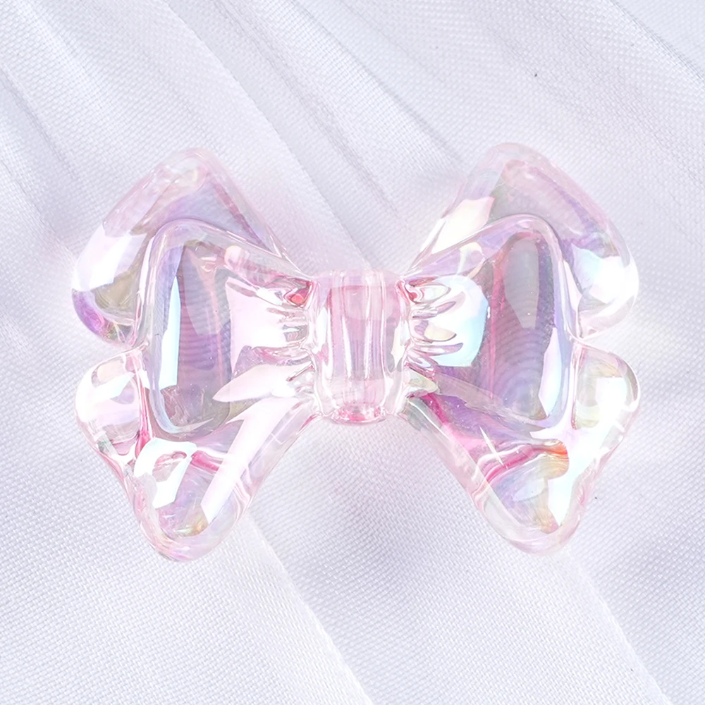 UV Transparent Butterfly Bow Acrylic Beads - Jewelry Making & DIY Accessories