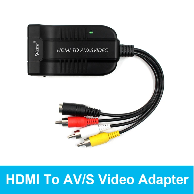 BEST SOLUTION VX8812 1080p HDMI To AV/S Video Adapter S-Video,hdmi2av+s CVBS Video Converter, hdmi-co to av&svido rca