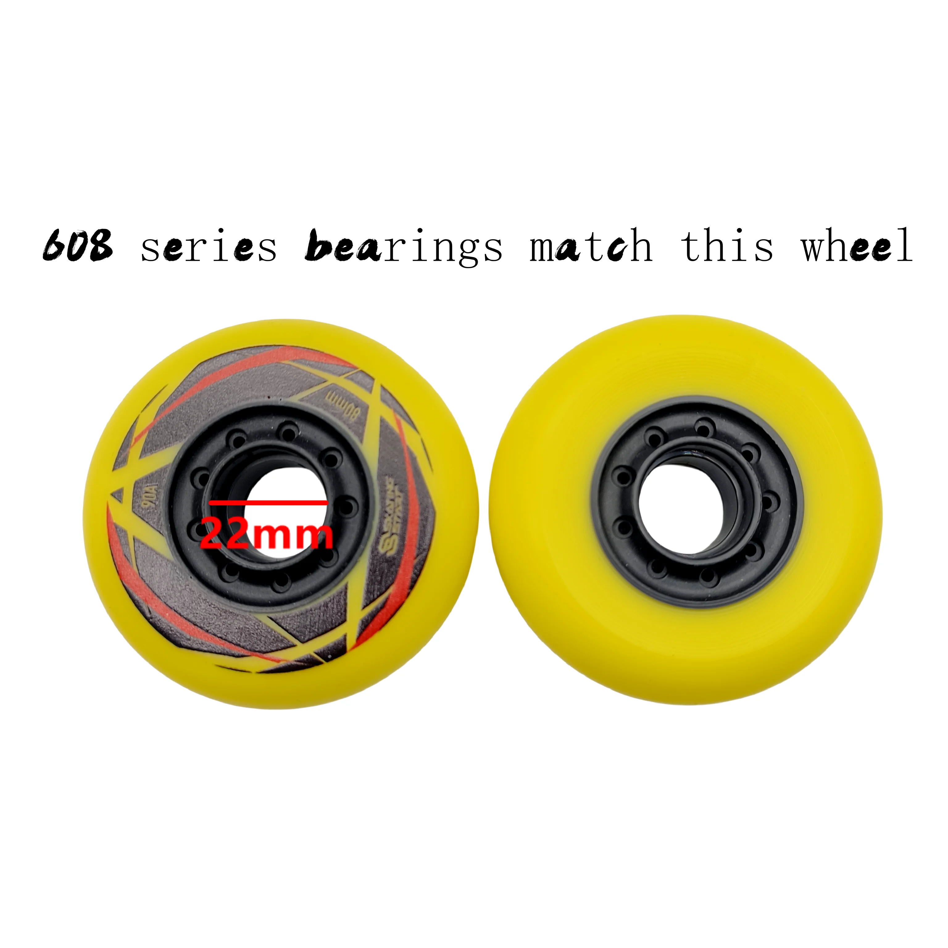 inline skate wheel roller wheel braking 76mm 80mm thickness 24mm 90A 8wheels/lot, roller skating wheels