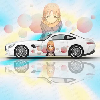 다카미 치카 | 러브 라이브! 귀여운 소녀 자동차 바디 스티커, 애니메이션 이타샤 비닐 자동차 사이드 데칼 스티커, 자동차 장식 필름