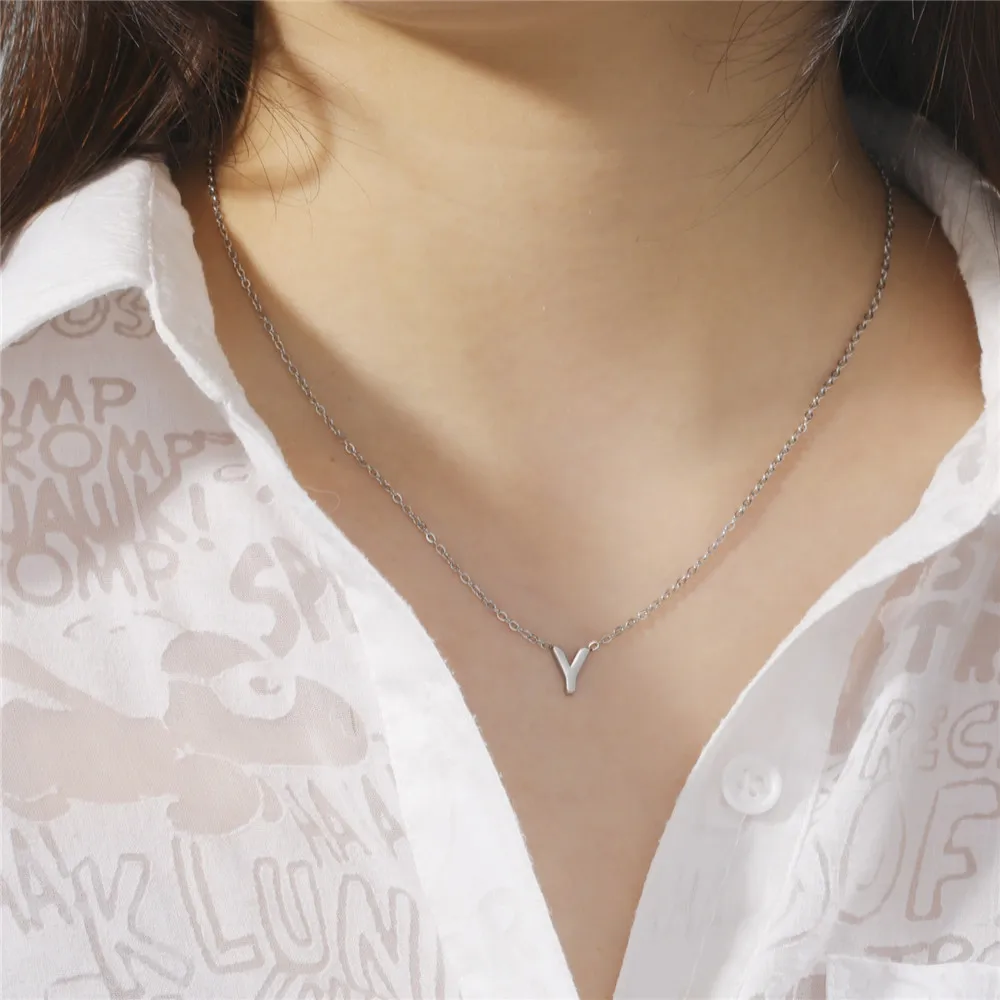 Skyrim Initial Necklace - Side View