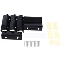 Black Vinyl Record Shelf Wall Mount 6 Pack,Vinyl Holder Wall,Acrylic Album Record Holder Display Easy To Use 1