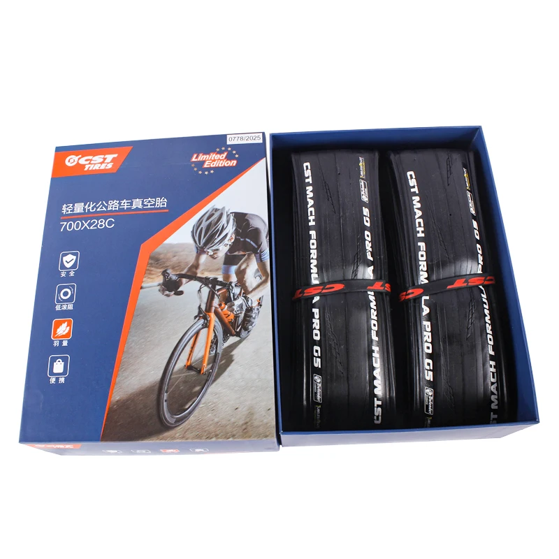 CST Tire 700x28C Puncture-Resistant Lightweight Folding Tubeless 700C 120TPI Road Racing low resistance tyre