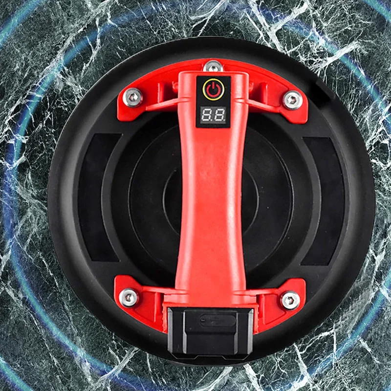 Electric Vacuum Suction Cup Arc Bottom Glass Ceramic Tile Lift Heavy Lifting Tools 8'' 2400mAh Battery Bearing 200kg Suction Cup