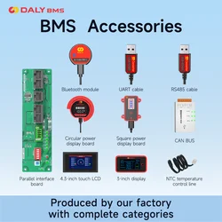 Daly BMS Accessary Power display board USB R485 Cable USB USB UART Cable Bluetooth Smart BMS
