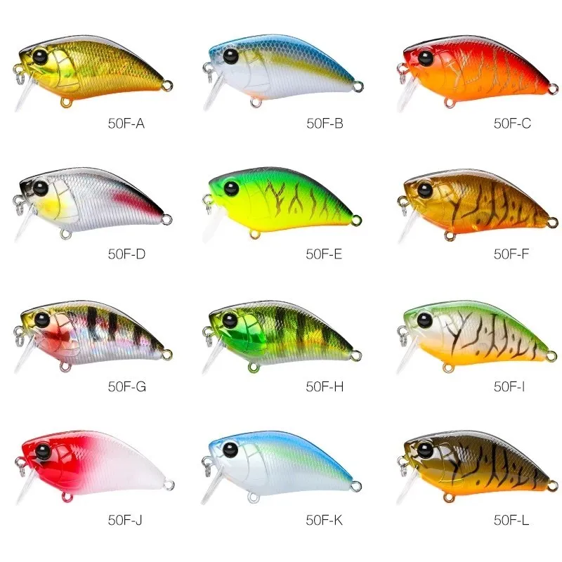 TSURINOYA Magician 50F 8.5g 50mm Crankbait Fishing Lure Shallow Range Floating Crank Wobblers Surface Artificial Baits Pike Bass