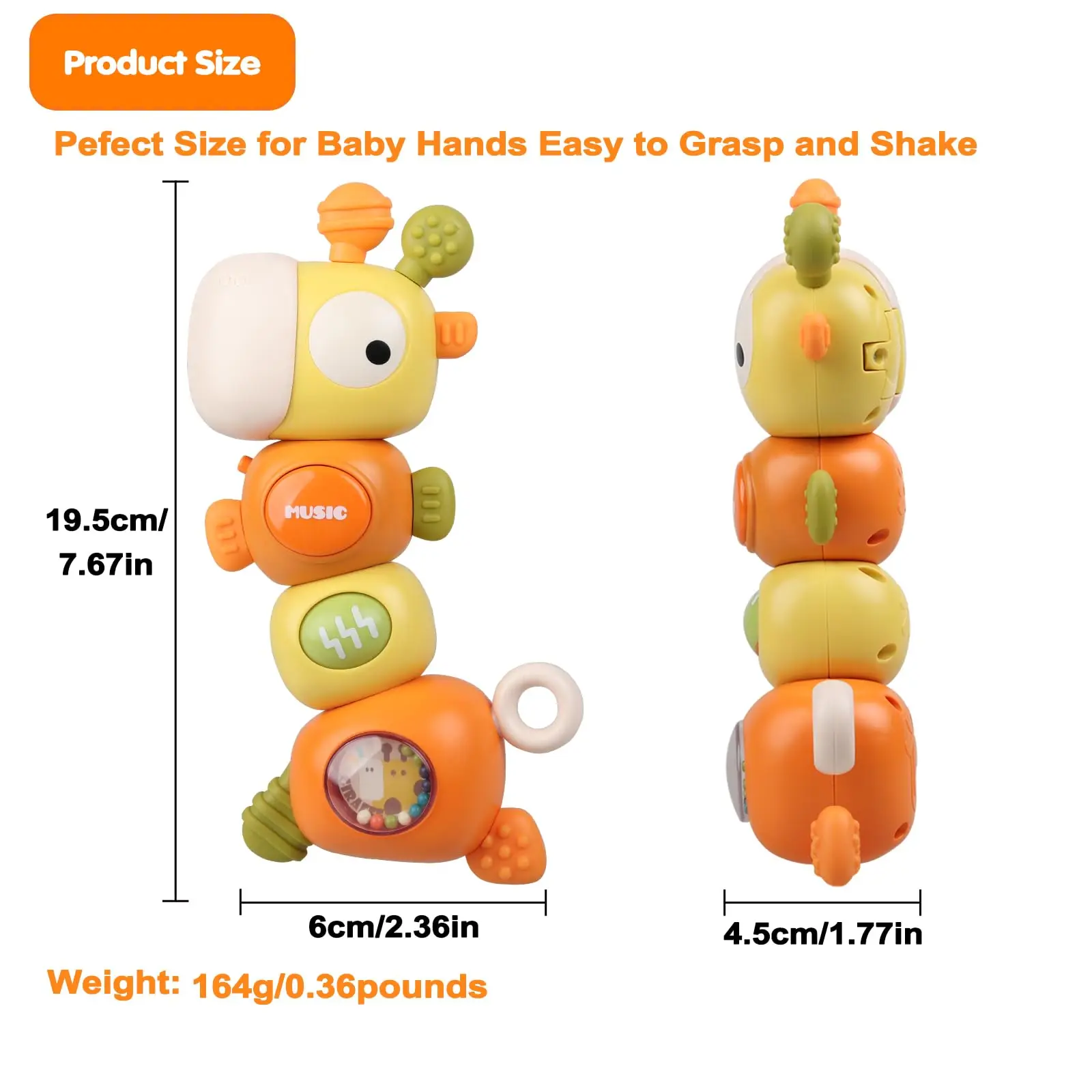 Giraffe Baby Teethers Newborn Infant Sensory Chew Toys Montessori Developmental Toy for Babies 3-18 Months Girl Boy Gifts 5