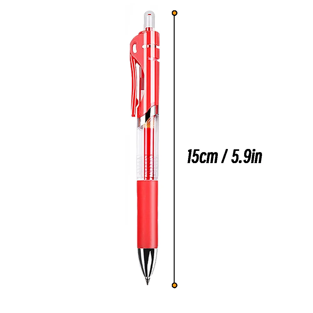Retractable 0.5mm Red Ink Gel Pens Refills Colored Aesthetic Stationery Pen Supplies Ballpoint & Office Pencils Writing School 2
