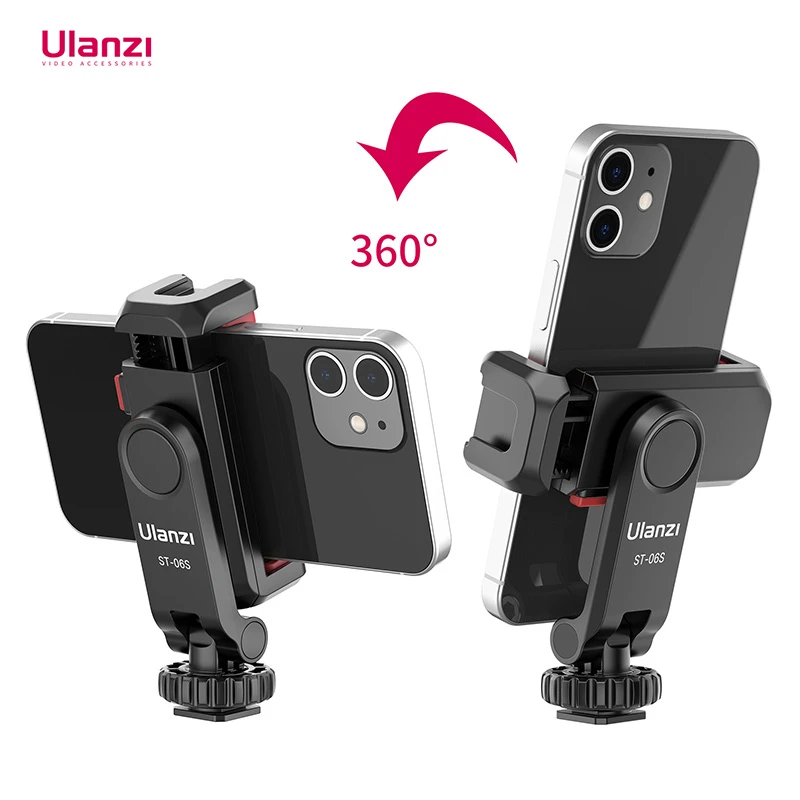 Ulanzi Soporte Vertical para Teléfono Móvil, Modelo ST S, Abrazadera de Montaje DSLR, Ideal para Cámara, Trípode para Celular, Filmar Vlog|Accesorios para estudio fotográfico| -