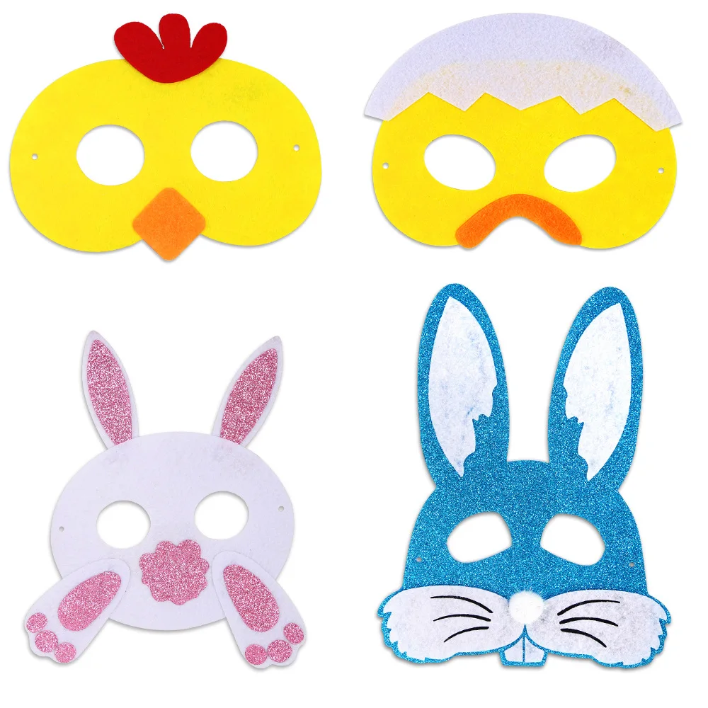 Easter Cute Rabbit Chick Masks 2026 Easter Spring Party Dress Up Costume Cosplay Mask For Kids Children Favor Mystery Gift