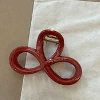 French Red Collection! Large Grip Letters Gold Label Back Head Updo Shark Clip Hair Accessories Headwear Hairpin Hair Claw - Image 4