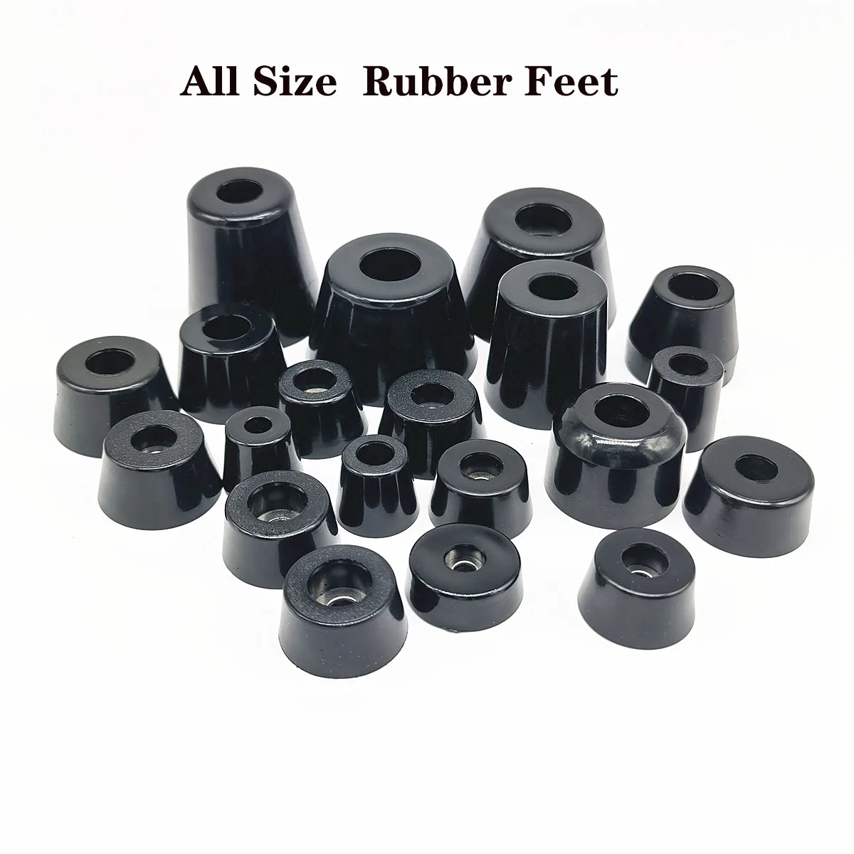 2/4/8pc Black Cone Rubber Feet Furniture Legs Feet Chair Floor